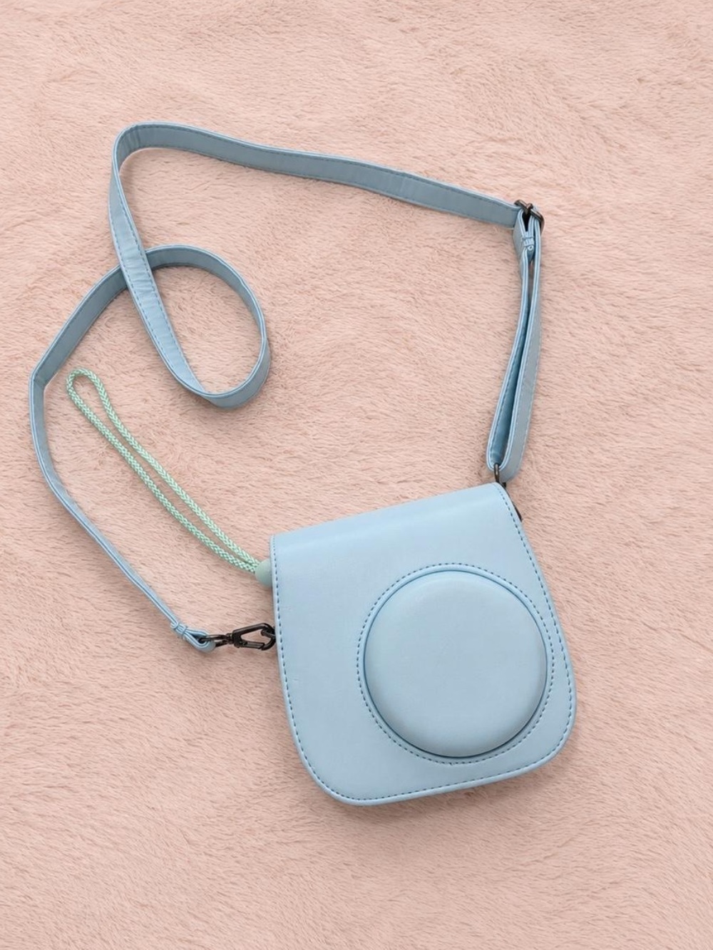 Light Blue Crossbody Instax Mini Camera Bag